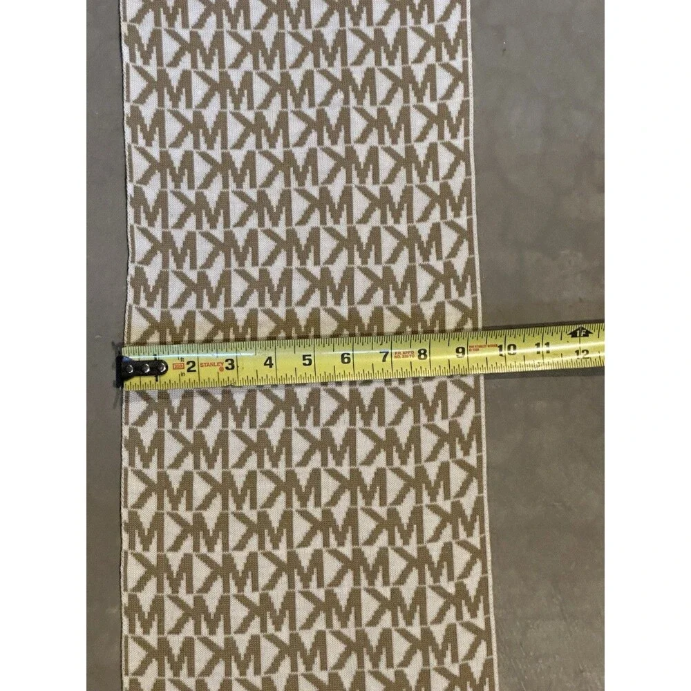 Scarf  Michael Kors MK Logo beige Cream Reversible 9.5